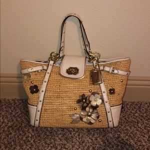 Beautiful Straw Coach Bag